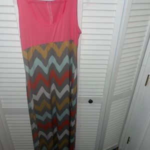 Long casual multicolored sundress